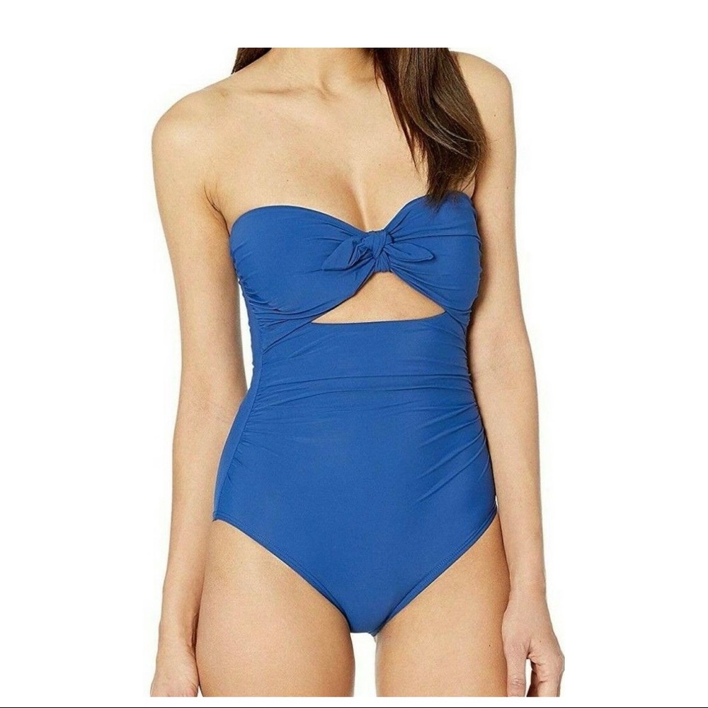 Kate Spade Grove Beach Tie Bandeau Swimsuit